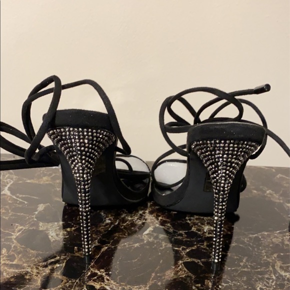 Lace up rhinestone heel 7.5 NIB - Picture 4 of 7